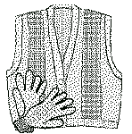 06vs Moss Stitch Vest & Gloves Knitting Pattern