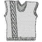 11vs Cable-One-Side Vest Knitting Pattern