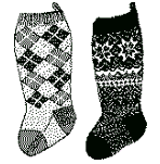 15as Three Christmas Socks Knitting Pattern
