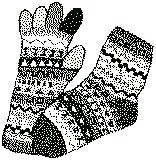 16as Seven Color Socks & Gloves Knitting Pattern
