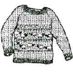 28sw Field of Sheep Sweater Knitting Pattern
