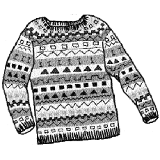 42sw Many Colored Sweater Knitting Pattern