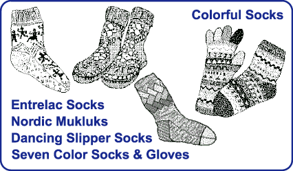 Colorful Sock Knit Pattern Set