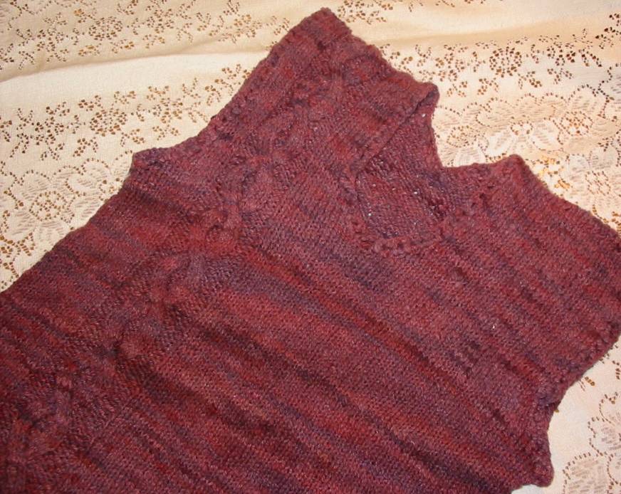 Lace/Cable Vest or Cardigan - Judy&apos;s Knitting Page